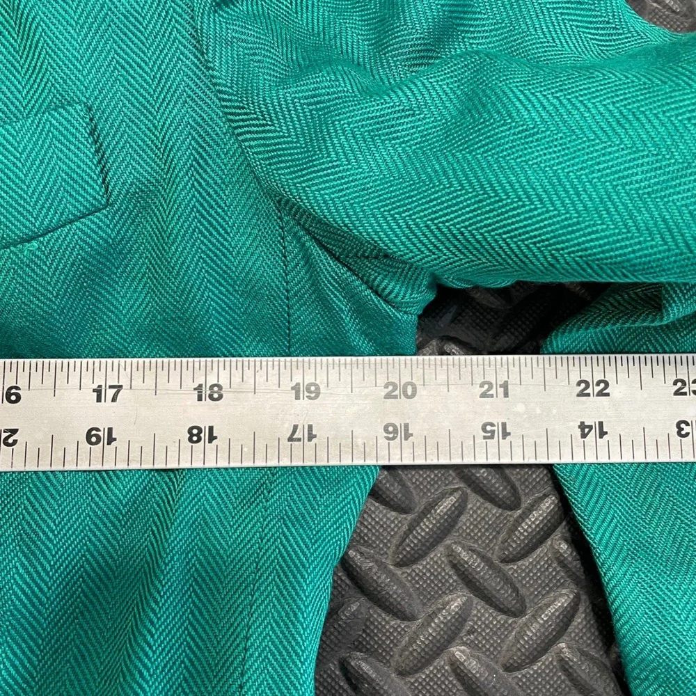 Vintage Jos. A. Bank Turquoise Green‎ One Button Blazer Jacket Women's Size 10